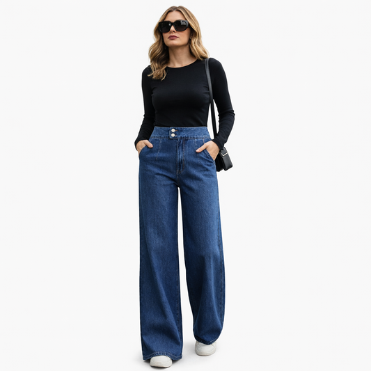 Lola - Vaqueros anchos de tiro alto para mujer